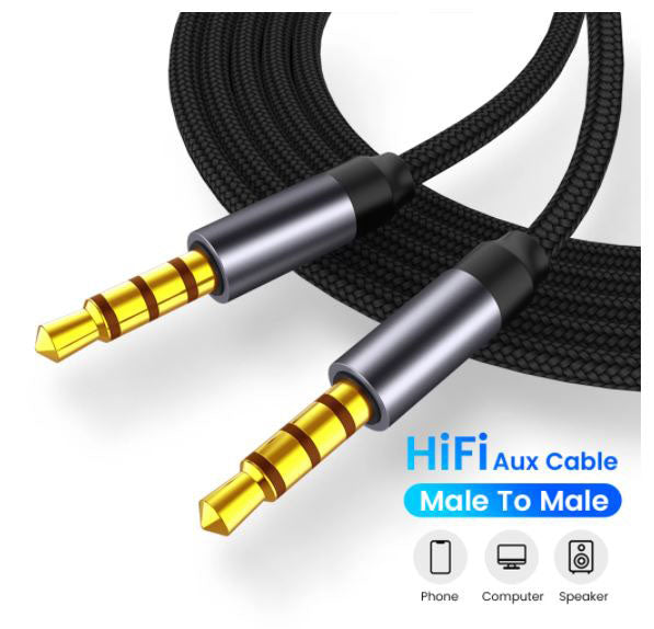 3.5mm male stereo jack to jack audio cable