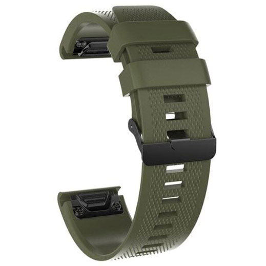 Plain Garmin Fenix 3 Wristband in Silicone in army green