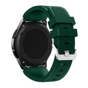 One Size Strap Silicone Watch 3 Buckle in army green