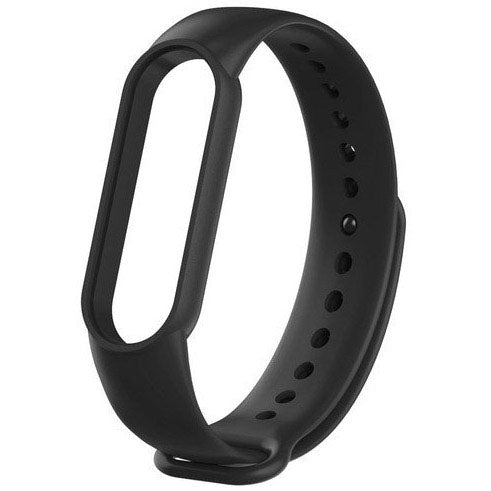Pin & Tuck Strap Silicone One Size Band 5 in black