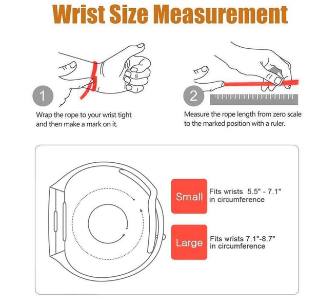 Fitbit Charge 3 Strap Ireland Pin & Tuck Silicone size guide