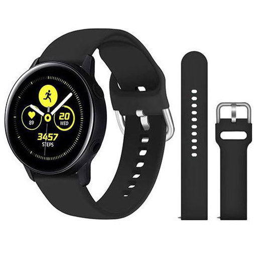 Samsung Galaxy Watch 4 Strap Silicone Large Small in black