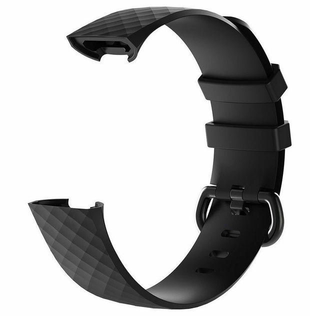 Large Small Strap Silicone Charge 4 Buckle in black
