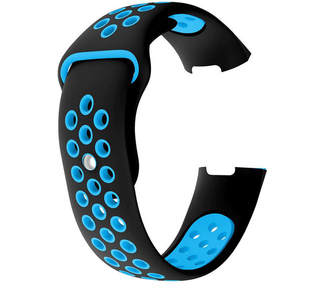 Fitbit Charge 3 Strap Silicone Large Small Pin & Tuck in black blue