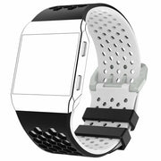 Fitbit Ionic Strap Silicone Large Small Buckle in black white