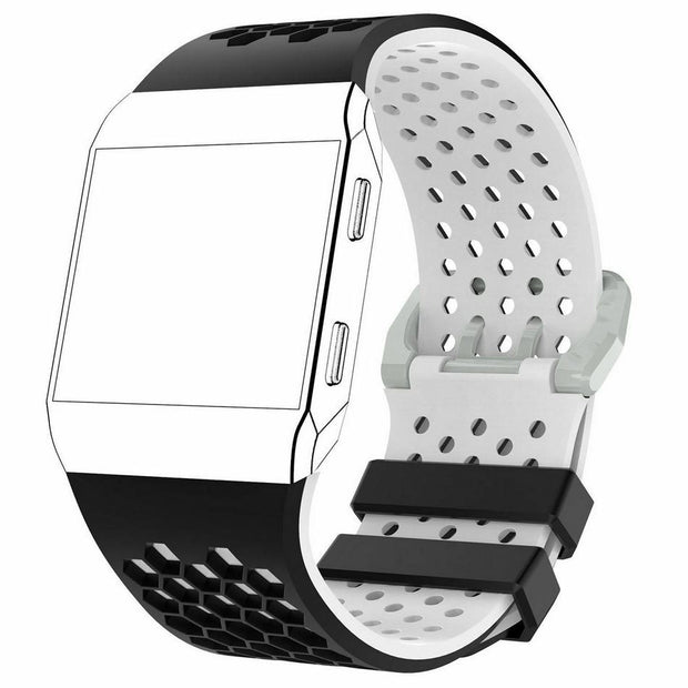 Band For Fitbit Ionic Two Tone in black white
