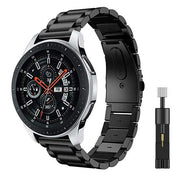One Size Strap Galaxy Watch 46mm Stainless Steel Clip in black