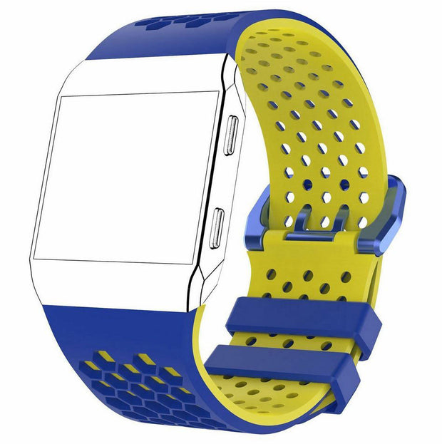 Strap For Fitbit Ionic Two Tone in blue yellow