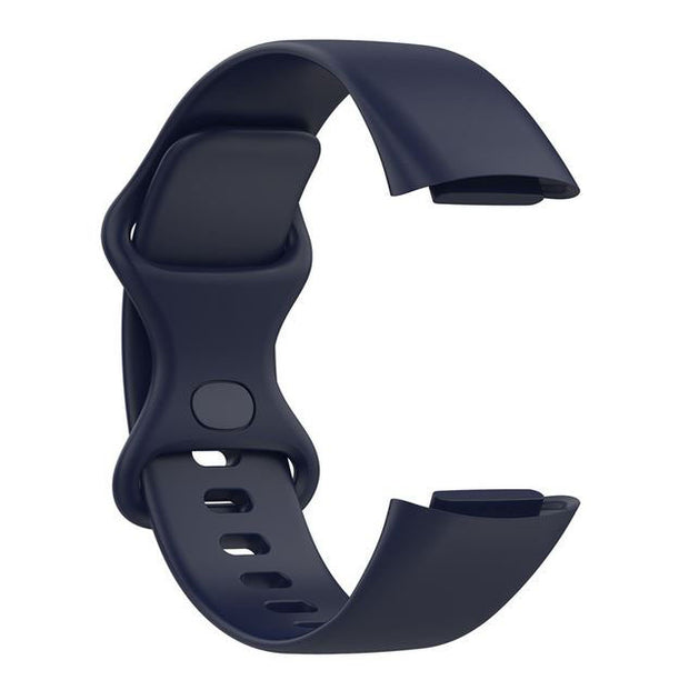 Pin & Tuck Strap Silicone Large Small Charge 5 in dark blue
