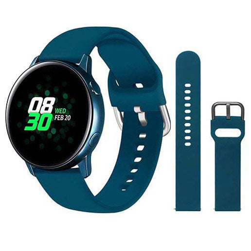 Galaxy Active Strap Silicone Buckle Large Small in dark blue