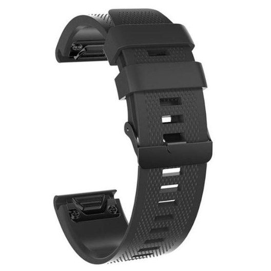 Silicone strap for Garmin Fenix 3 in black