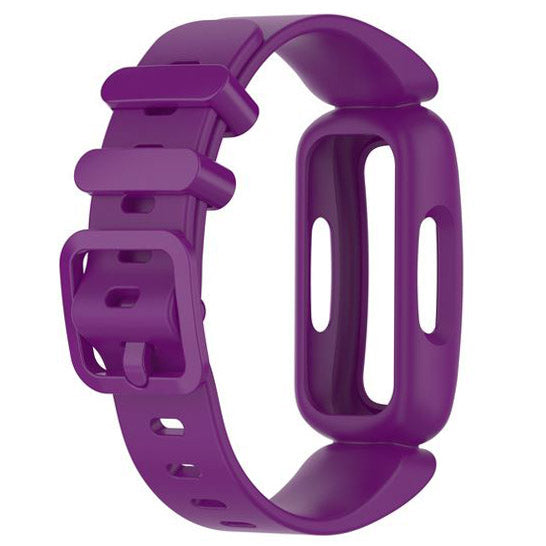 Plain Fitbit Ace 3 Watchband in Silicone in grape purple