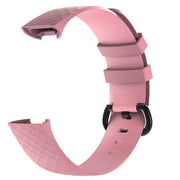 Diamond Pattern Fitbit Charge 3 Strap in Silicone pink