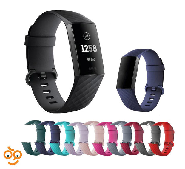 Diamond Pattern Fitbit Charge 3 Band in Silicone