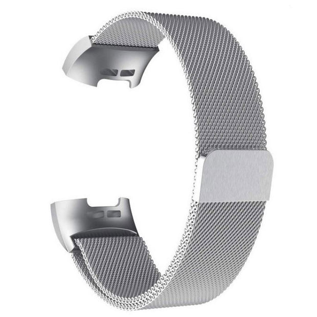 Strap for Fitbit charge 4 in stainless steel silver