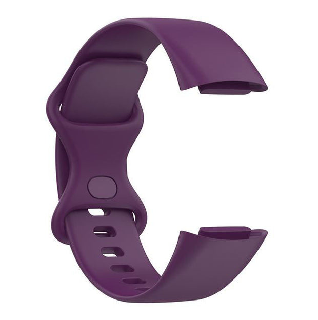 Pin & Tuck Strap Silicone Large Small Charge 6 in deep purple