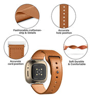 Fitbit Versa 2 Strap Leather One Size Buckle