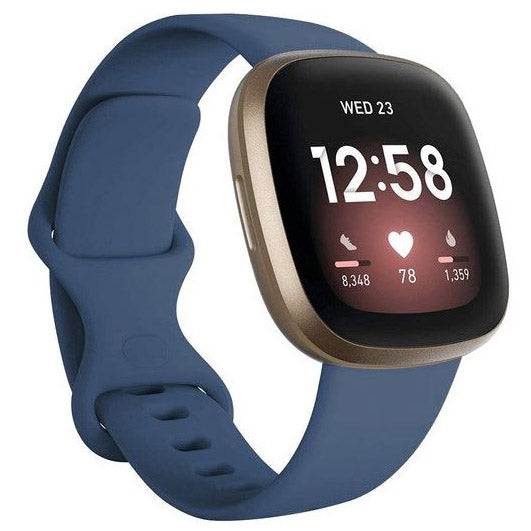 Strap for fitbit versa 4 in silicone and blue colour