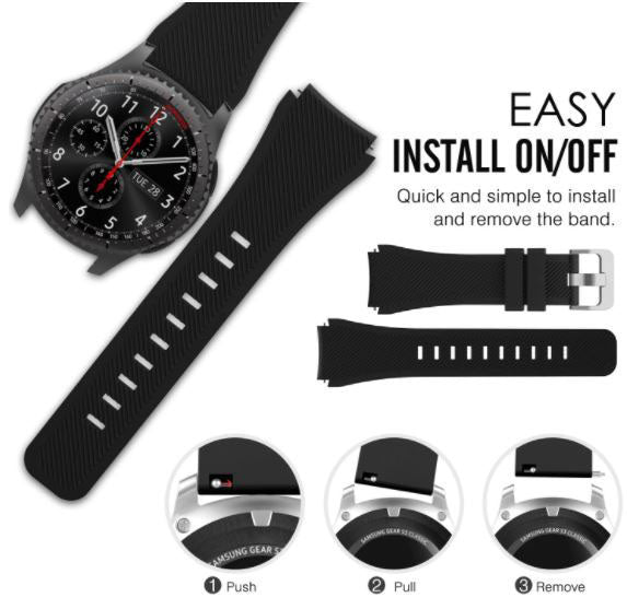 Textured Samsung Galaxy Watch 46mm Strap in Silicone