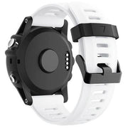 Plain Garmin Fenix 3 Watchband in Silicone in white