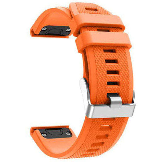 Plain Garmin Fenix 6 Pro Wristband in Silicone in orange