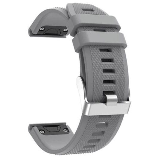 Plain Garmin Fenix 6 Pro Watchband in Silicone in grey
