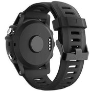 Plain Garmin Fenix 6X Watchband in Silicone in black