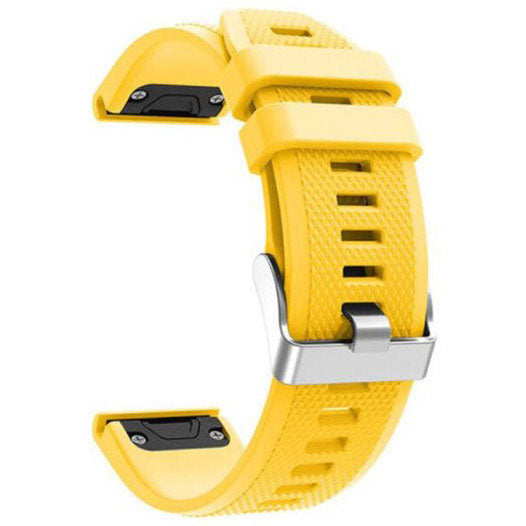 Plain Garmin Fenix 7 Wristband in Silicone yellow