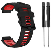 Forerunner 620 Strap Silicone Buckle One Size in black red