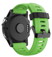 One Size Strap Silicone Fenix 3 Sapphire HR Buckle in green