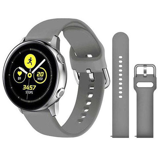 Samsung Galaxy Active 2 Strap Silicone Large Small Buckle in grey