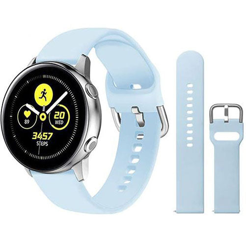 Galaxy Active 2 Strap Silicone Buckle Large Small in light blue
