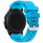 Textured Samsung Galaxy Watch 3 (45mm) Watchband in Silicone in light blue