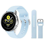 Plain Samsung Galaxy Watch 4 Watchband in Silicone in light blue