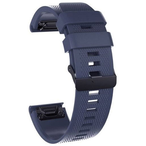 Plain Garmin Fenix 7X Watchband in Silicone in midnight blue