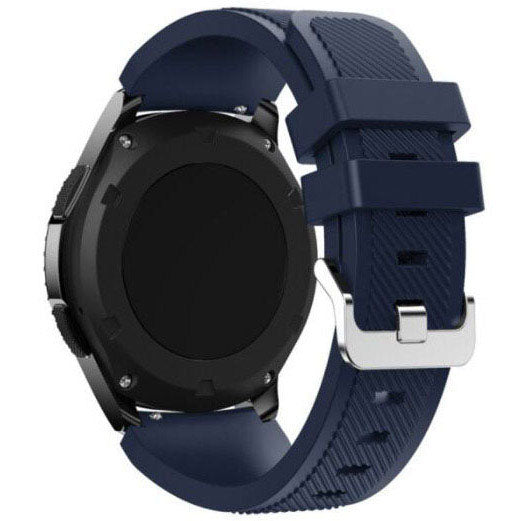 One Size Strap Silicone Galaxy Watch 3 (45mm) Buckle in midnight blue