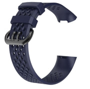 Breathable Fitbit Charge 3 Strap in Silicone in navy blue