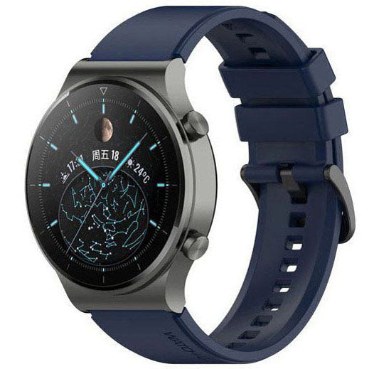 Plain Samsung Galaxy Watch 3 (45mm) Band in Silicone in navy blue