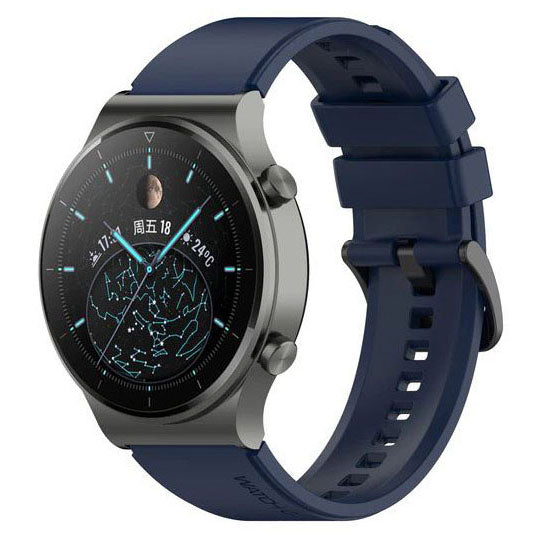 Plain Huawei Watch 3 Strap in Silicone in navy blue