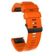 Plain Garmin Fenix 6X Watchband in Silicone in orange