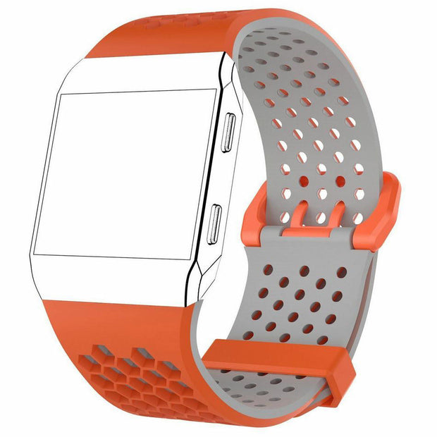 Ionic Strap Silicone Buckle Large Small in orange grey