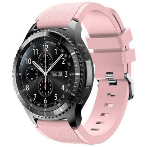 One Size Strap Galaxy Watch 46mm Silicone Buckle in pink