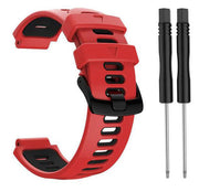 Plain Garmin Forerunner 235 Band in Silicone in red black