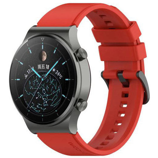 Huawei Watch 3 Strap Silicone One Size Buckle in red