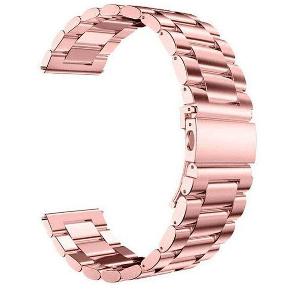 Universal Watch 22mm  Strap Stainless Steel One Size Clip in rose pink
