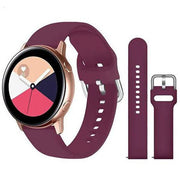 Plain Samsung Galaxy Watch 4 Wristband in Silicone in burgundy