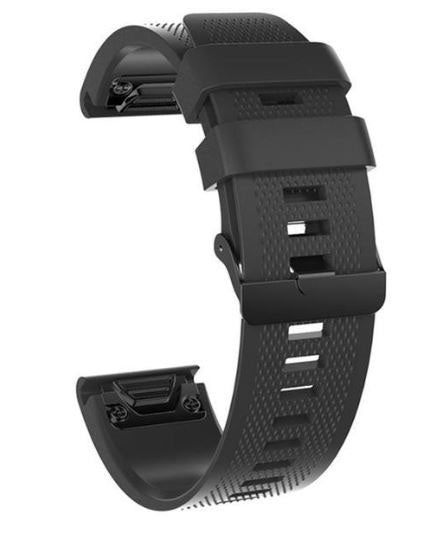 Garmin Fenix 5S Strap Silicone One Size Buckle in black