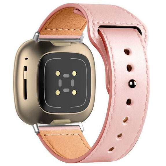 Fitbit Versa 2 strap in pink leather