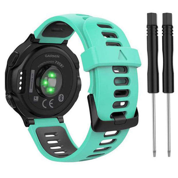 Garmin Forerunner 735XT Strap Silicone One Size in teal black