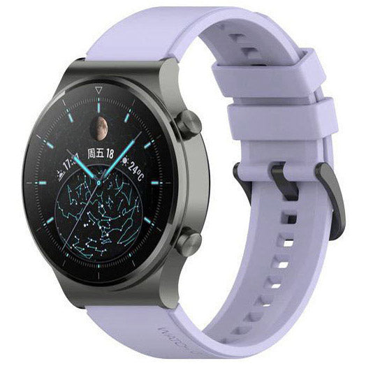 Plain Samsung Galaxy Watch 3 (45mm) Watchband in Silicone in violet